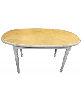 White and Natural Ceruse Table